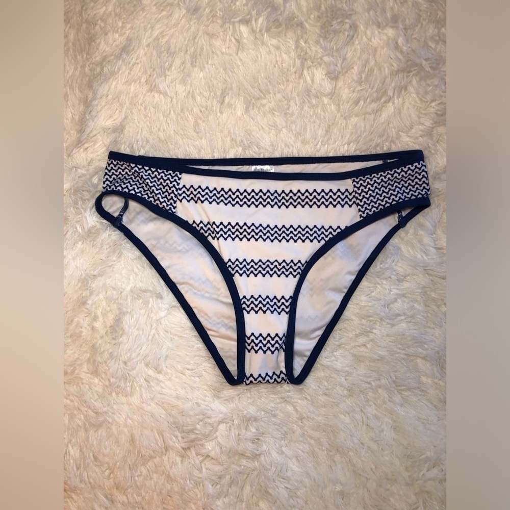 VENUS Blue and White Bikini Bottoms size 6